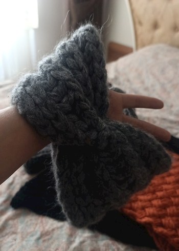 Gri Örgü Boyunluk - Görsel 3