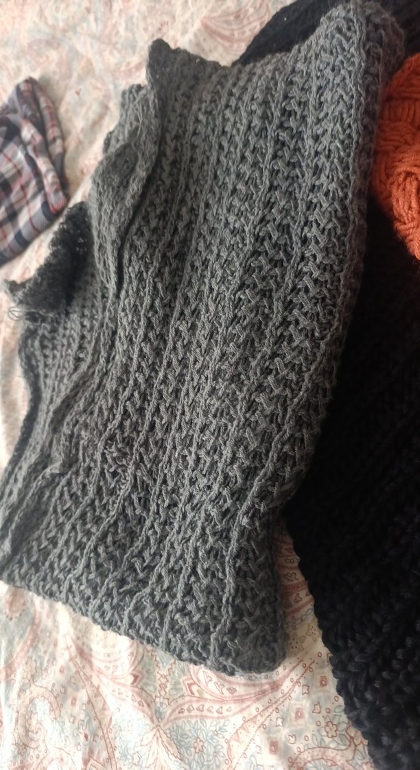 Gri Örgü Boyunluk - Görsel 4