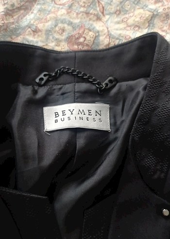 Kadın Siyah Saten Kumaşlı Kemerli Blazer Ceket - Görsel 3