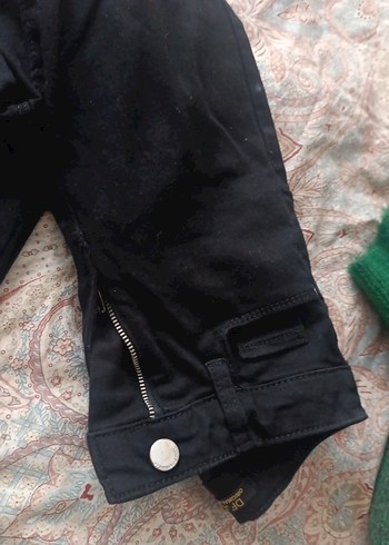 Siyah Kemerli Kadın Keten Pantolon likralı tam kalıp - Görsel 2