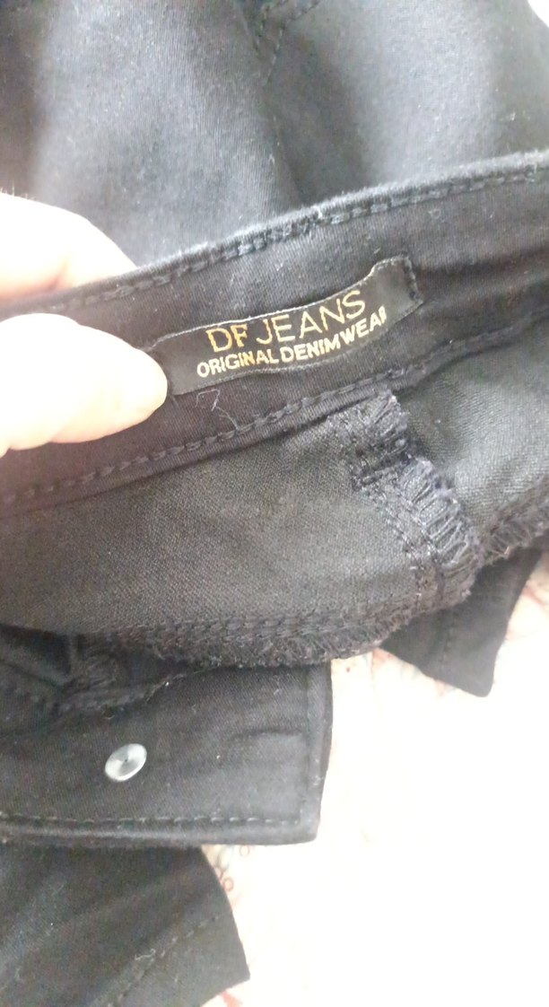 Siyah Kemerli Kadın Keten Pantolon likralı tam kalıp - Görsel 4