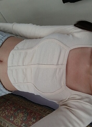uzun kollu crop bluz