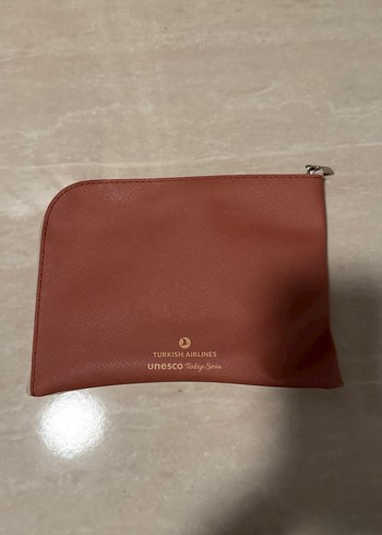 Bej  Baskılı Fermuarlı Makyaj Çantası - Görsel 2