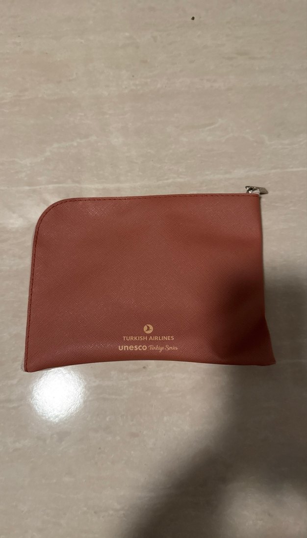 Bej  Baskılı Fermuarlı Makyaj Çantası - Görsel 2