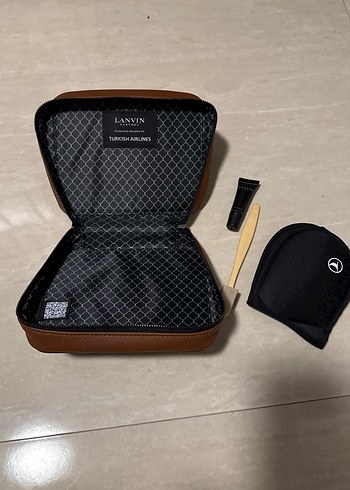 Kahverengi Deri Lanvin Makyaj Çantası - Görsel 3