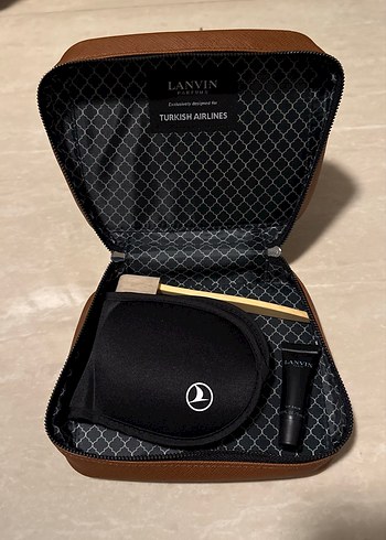 Kahverengi Deri Lanvin Makyaj Çantası - Görsel 2