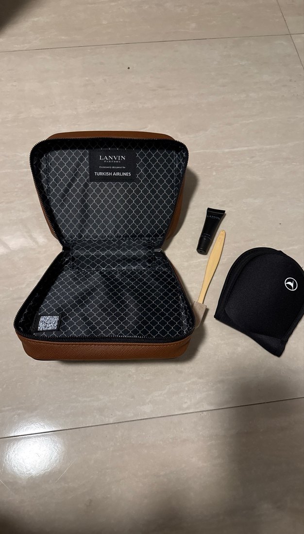 Kahverengi Deri Lanvin Makyaj Çantası - Görsel 3