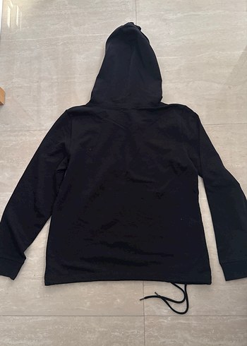 Kapüşonlu Siyah Kadın Sweatshirt - Görsel 2