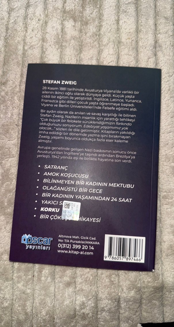 Korku - Stefan Zweig - Görsel 2