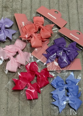 Renkli Fiyonk Detaylı Çocuk Toka Seti - Görsel 3