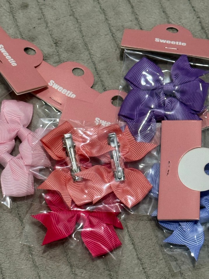 Renkli Fiyonk Detaylı Çocuk Toka Seti - Görsel 4