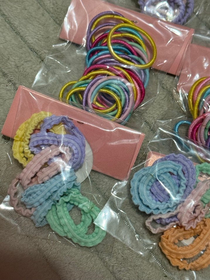 Pastel Renkli Bağlamalı Lastikli Saç Tokaları - Görsel 2