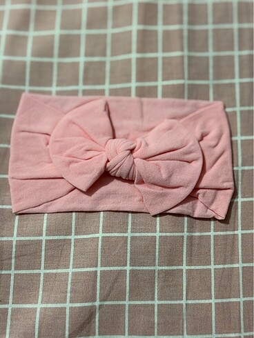 Kız bebek çocuk pembe saç bandı bandana