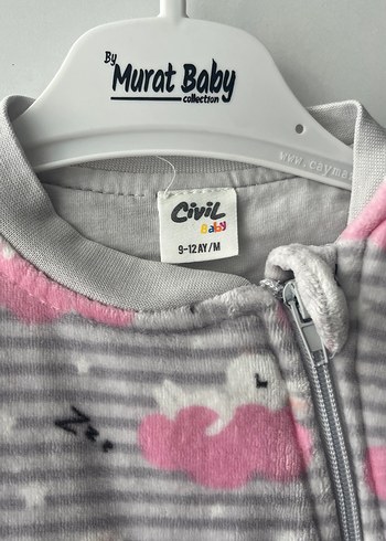 Gri tavşanlı bebek uyku tulumu - Görsel 2