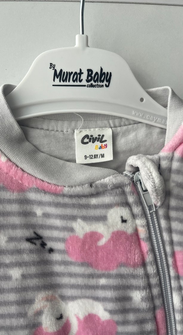 Gri tavşanlı bebek uyku tulumu - Görsel 2