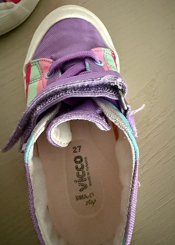 Vicco Kız Çocuk Renkli Bağcıklı ve Cırtlı Spor Ayakkabı - Görsel 2