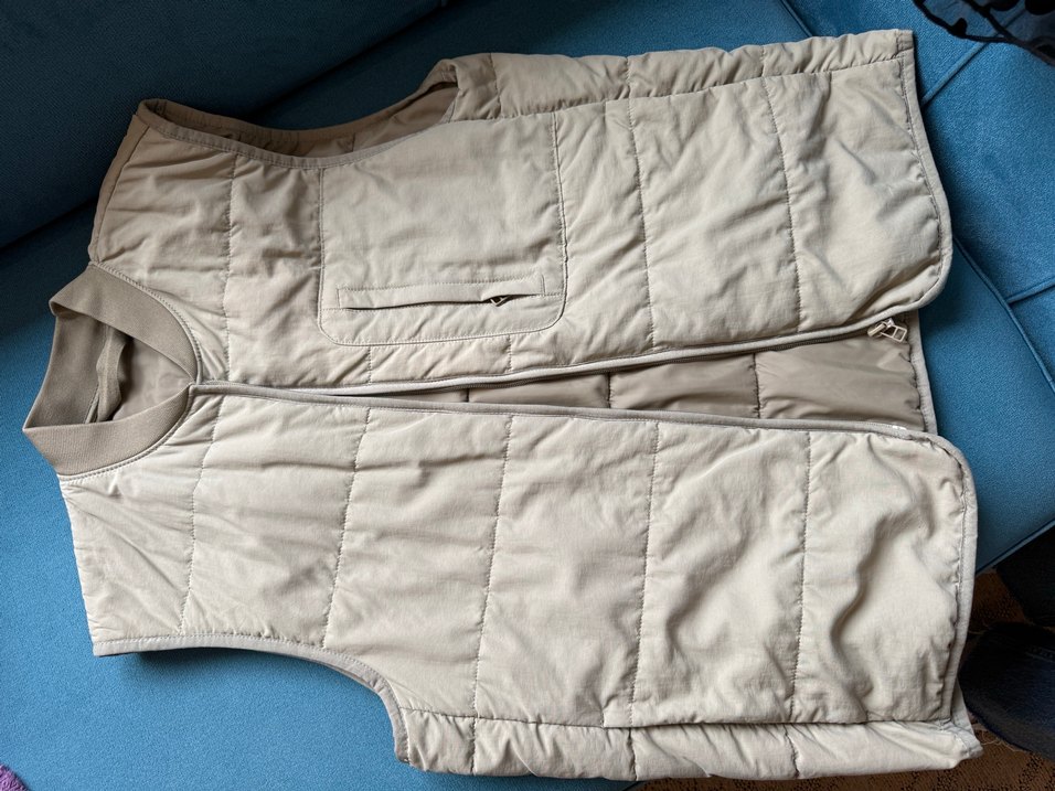 Bej Fermuarlı Erkek Yelek - Görsel 2