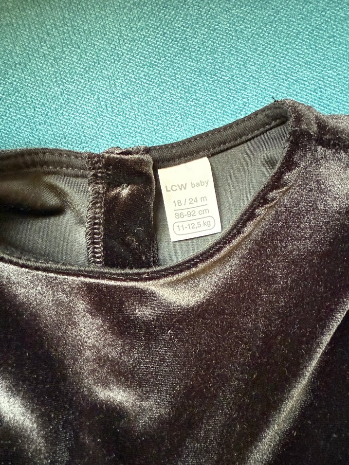 Kadife kabarık elbise - Görsel 2