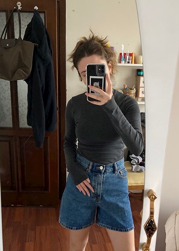 pull and bear kot şort - Görsel 6