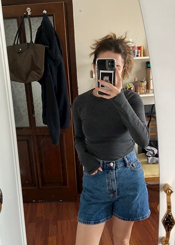 pull and bear kot şort - Görsel 4