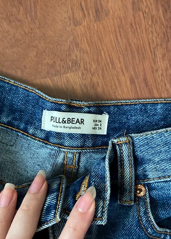 pull and bear kot şort - Görsel 2