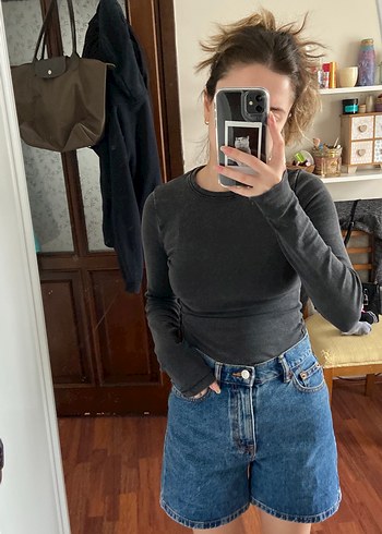 pull and bear kot şort - Görsel 5