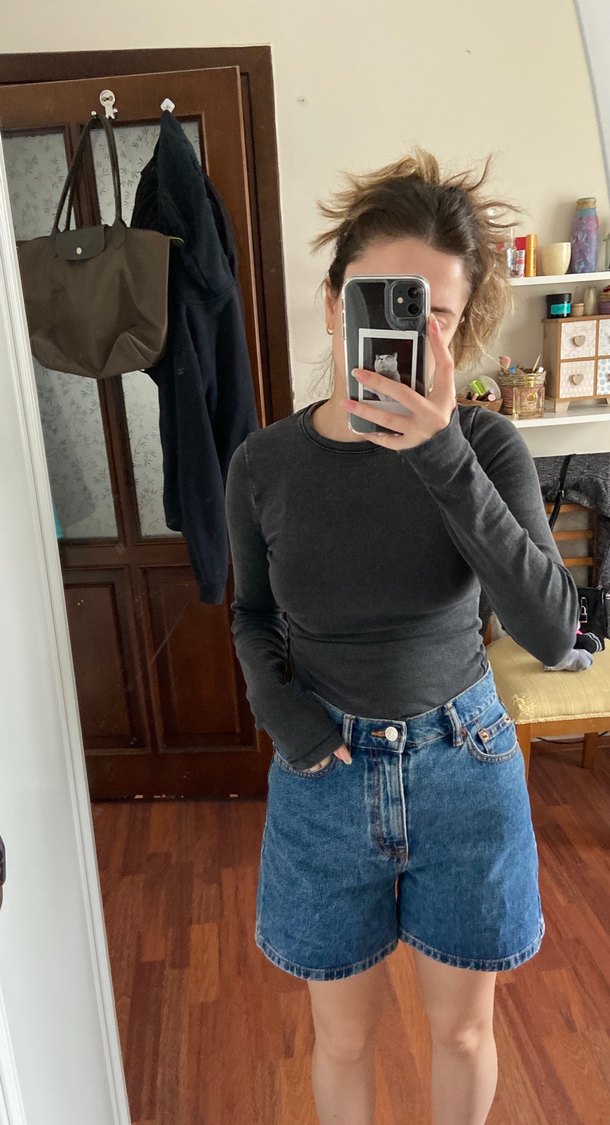 pull and bear kot şort - Görsel 5