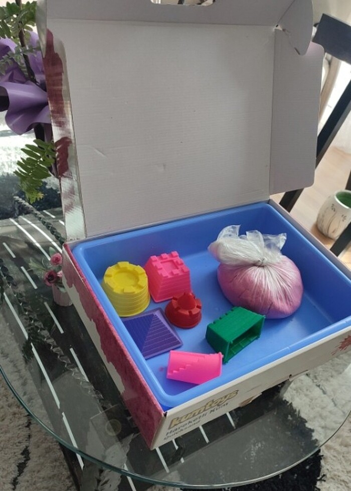 fiyat düştüüüüü.Kumtoys hareketli kinetik  kum - Görsel 4