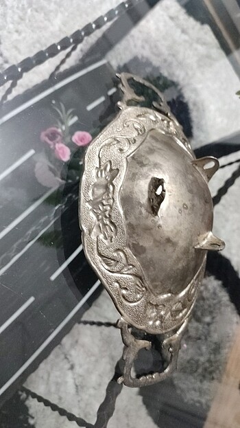 Gümüş işlemeli şekerlik gümüş antika - Görsel 5