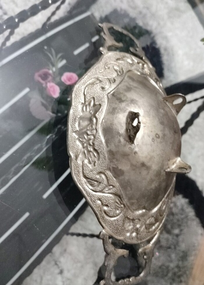 Gümüş işlemeli şekerlik gümüş antika - Görsel 5