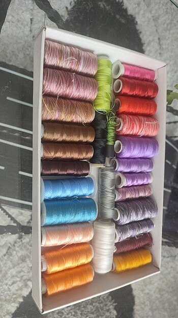 Yazma oya ipleri 27 adet  - Görsel 5