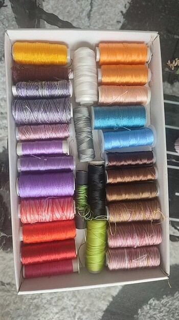 Yazma oya ipleri 27 adet  - Görsel 7