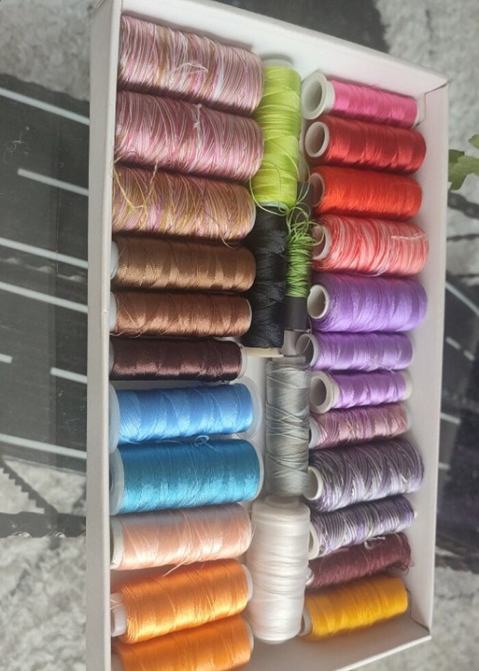 Yazma oya ipleri 27 adet  - Görsel 5