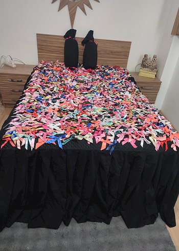 Renkli Baskılı Çok Renkli Yatak Örtüsü - Görsel 4