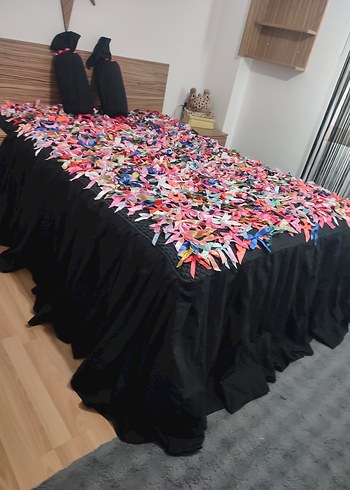 Renkli Baskılı Çok Renkli Yatak Örtüsü - Görsel 11