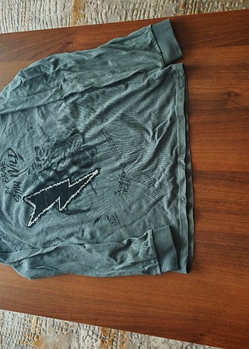 LC Waikiki Gri Baskılı Erkek Çocuk Uzun Kollu Sweatshirt