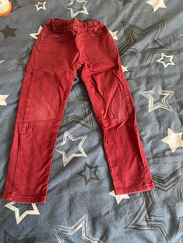 Diğer Beli lastikli kot pantolon 4-5 yaş kırmızı