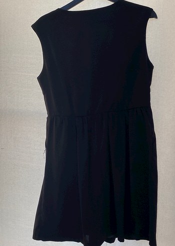 Siyah V Yakalı Kolsuz şifon gece  Elbisesi beden 40 - Görsel 6