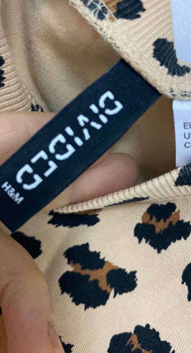 Kahverengi Leopar Desenli Kısa Kollu Kalem Elbise - Görsel 2