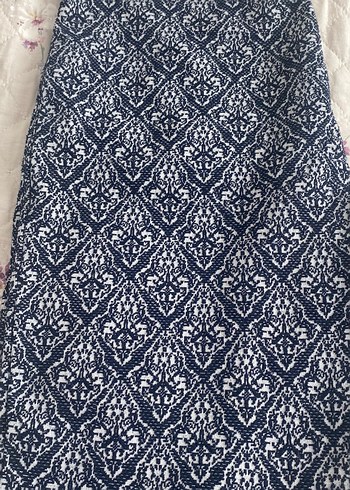 Bohem Desenli Kadın Midi  likralı Kumaş tayt - Görsel 2