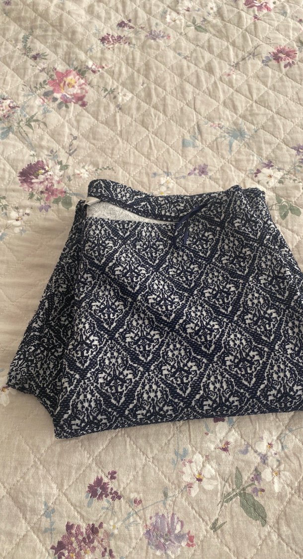 Bohem Desenli Kadın Midi  likralı Kumaş tayt - Görsel 5