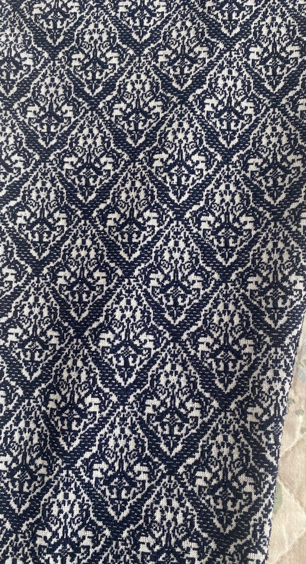 Bohem Desenli Kadın Midi  likralı Kumaş tayt - Görsel 3