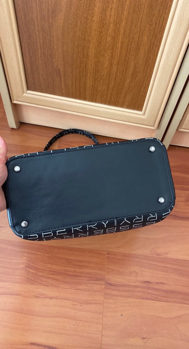 Siyah Deri Baskılı Kadın Çanta - Görsel 3