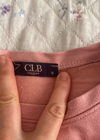 Pembe Baskılı Pamuklu Uzun Kollu Sweatshirt - Görsel 2