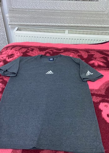 Gri Adidas Erkek Tişört, Kısa Kollu, Rahat Kesim L beden - Görsel 4