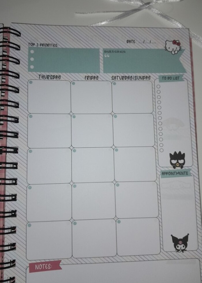 İNDİRİMLİ SIFIR Hello Kittyli Ajanda - Görsel 4