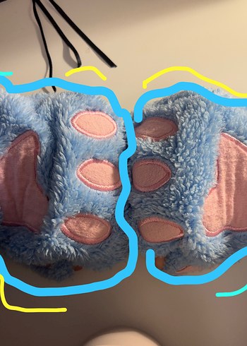 Pastel Mavi Kedi Pençe Eldivenleri - Görsel 3