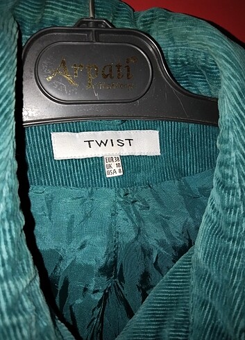 m Beden Twist blazer ceket petrol yeşili