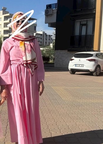 Diğer Pembe Uzun Kadın Gömlek şal dahil