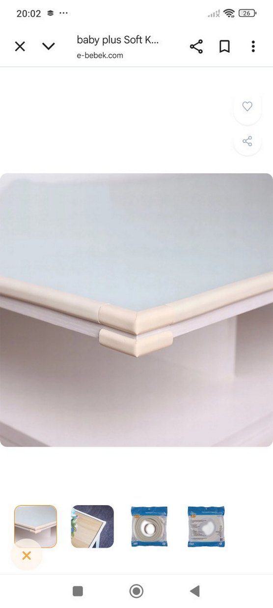 3M Bebek Yumuşak Köşe Koruyucu kahve rengi - Görsel 2